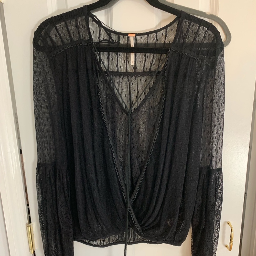 Long sleeve see through top